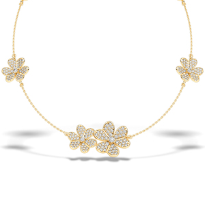 Collar de Diamantes de Corte Redondo con Diseño Moderno, Collar de Diamantes Creados en Laboratorio con Certificado IGI para Mujer - Product Image 3