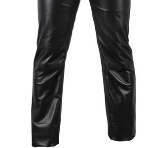 Pantalones de Cuero Casuales para Hombre, Corte Ajustado, Cintura Elástica, Antiarrugas, Impermeables, de Alta Calidad - Product Image 6