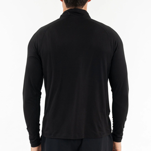 Sweat-shirt de golf pour homme, doublé polaire, coupe 1/4 zip, avec logo personnalisé, léger, coupe-vent, respirant, côtelé, idéal pour l'hiver - Product Image 3
