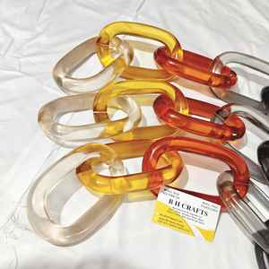 Chaînes en résine personnalisables, très grandes et aux couleurs claires, maillons en résine multicolores de grande taille disponibles. - Product Image 3