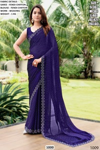 Sari Kanak Rekha traditionnel, infroissable, anti-humidité, pour femme, idéal pour les fêtes, l'hiver et toutes les saisons - Product Image 5