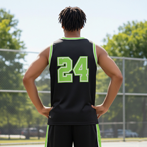 Nouveau Maillot de Basketball 2026 en Polyester 100% Personnalisé par Sublimation, Col en V, Respirant, Léger, Grande Taille, Séchage Rapide - Product Image 2