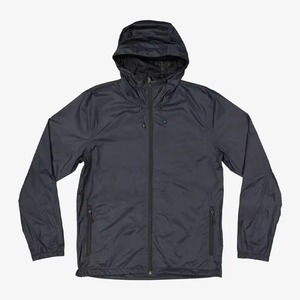 Veste coupe-vent légère à capuche pour homme, noire, en ripstop, imperméable, pliable, entièrement zippée, pour le sport et les activités de plein air, imperméable à la pluie - Product Image 1