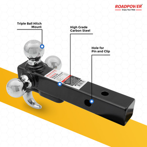 ROADPOWER (RP-HTGM3+1) ชุดเชื่อมต่อแบบสามลูกบอลพร้อมตะขอลากรถสำหรับ GMC, ตัวรับขนาด 2 นิ้ว, รับน้ำหนักได้ 7,500 ปอนด์ GTW แกนเหล็กเชื่อมสำหรับงานหนัก - Product Image 2