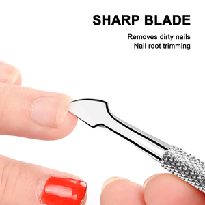 Empujador y Cortador de Cutículas Profesional de Doble Punta de Acero Inoxidable, Herramienta de Belleza al por Mayor - Product Image 2
