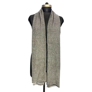 Mejor Bufanda Negra Zigzag para Mujer, 28x80 Pulgadas, Hecha a Mano con Lana y Acrílico, Chal de Invierno Cómodo de Fibra Suave de Alta Calidad - Product Image 1