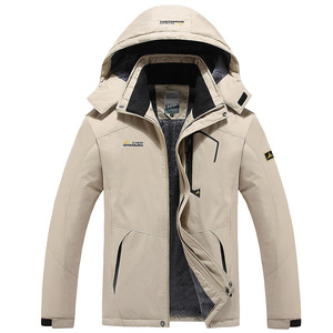 Veste d'hiver pour homme, coupe-vent, imperméable, en polaire, softshell, nylon, avec fermeture éclair, col montant, uniforme d'entreprise personnalisé - Product Image 1