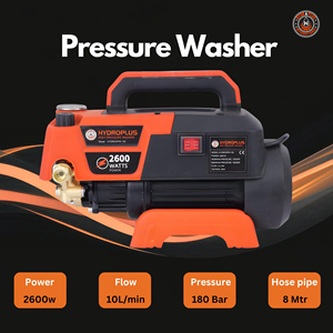 Hydroplus International HYDROPLUS-130 2600W High Pressure Washer 180Bar 10Lmin Portable Outdoor Solar <b>Cleaning</b> <b>Machine</b> Car Bike - Product Image 5