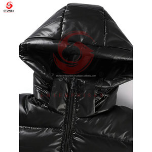 USA Metallic <b>Men's</b> Shinny Padded Puffer <b>Jackets</b> <b>Canvas</b> Stand Custom Logo Designs Windproof Breathable Winter <b>Jackets</b> Customized - Product Image 6