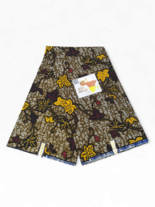 Tissu imprimé africain de qualité supérieure bleu et vert - Matière en coton élégante à motifs circulaires pour vêtements ethniques - Product Image 3