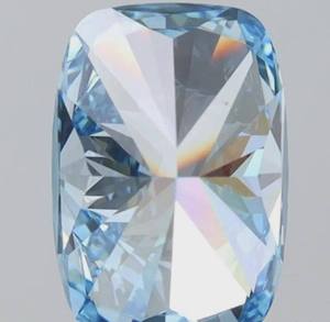 Diamant de laboratoire bleu vif fantaisie, taille coussin, 2,50 carats, VS1, pierre libre pour la fabrication de bagues et bijoux, cadeau - Product Image 1