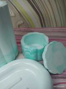 Juego de Accesorios de Baño de Resina Floral Ecológica Hechos a Mano, Colección de 3 Piezas para Encimera - Product Image 6