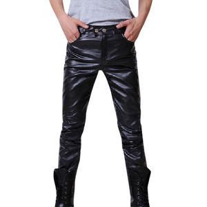 Pantalons en cuir pour hommes en stock, prix raisonnables, service OEM, faible MOQ, qualité supérieure, pantalons en cuir pour adultes - Product Image 1