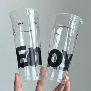 Gobelet en PP jetable avec couvercle, logo personnalisé, diamètre 90 mm, en plastique PS, pour thé au lait chaud, café, nourriture, bière, jus - Product Image 4