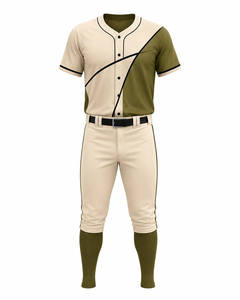 Uniforme de Béisbol Personalizado para Hombre, Diseño con Bloques de Color, Poliéster que Absorbe la Humedad, Manga Corta, Corte Regular, Ropa para Todas las Temporadas - Product Image 1
