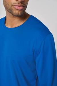 STELLAR Regular Fit Fabric Spandex/Polyester Lower Hem Logo Position Men Athletic <b>Patchwork</b> Long Sleeve O-Neck T-<b>Shirt</b> - Product Image 2