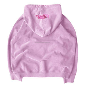 Trending Oversized Zipper Hoodie Custom Puff Print | Vintage Hip-Hop Style | 100% Cotton Fleece | Unisex Pullover - Product Image 6