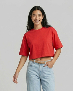 T-shirts amples pour femmes 100% Coton, col rond, respirants, pour l'été, style décontracté et coupe courte - Product Image 4