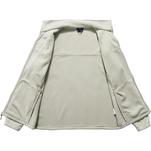 Manteau d'hiver personnalisé, coupe ample, à col montant, couleur unie, à capuche, manches longues, en polaire, écologique, imperméable, style urbain - Product Image 4