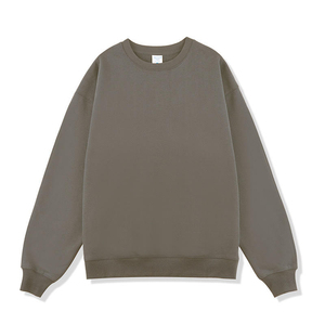High Quality 450GSM Oversized Sweatshirt Solid Color <b>Men's</b> O Neck Sweatshirts Thickened Drop Shoulder <b>Pullover</b> Cotton Hoodie - Product Image 4