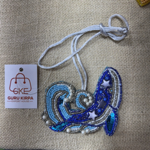 Abalorio de alta calidad hecho a mano, estilo bohemio cristiano, con perlas de imitación y cuentas de vidrio lampwork en forma de paz, para bolso infantil, con cuentas de semilla - Product Image 1