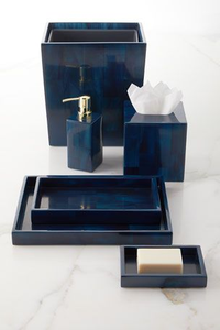 Ensemble d'accessoires de salle de bain écologiques en résine faits à la main TCE Luxury, quatre pièces, distributeur de savon, porte-brosse à dents, plateau, style moderne pour hôtel - Product Image 5