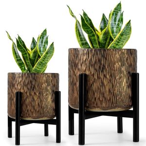 Support de plante en métal doré de luxe, pot de fleurs décoratif d'intérieur en fer avec pieds hauts, jardinière moderne nordique pour la décoration de la maison et des hôtels - Product Image 5