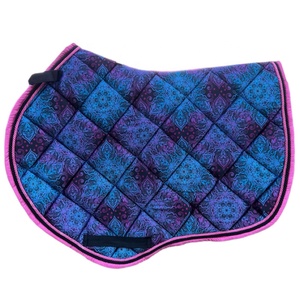 Almohadillas de sillín de algodón Schabracke Almohadillas de salto de satén con sublimación para montar a caballo - Product Image 3