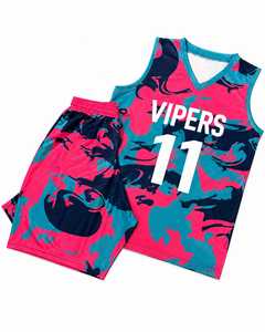 Vipers custom Basketball Jersey Set Sublimated Sleeveless V Neck Moisture Wicking <b>Athletic</b> Uniform for Adults All Seasons - Product Image 3