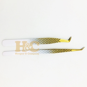 Lash Tweezers Stainless Steel Anti-Slip Gold Ombre Tweezers Gold <b>Eyelash</b> <b>Extension</b> Tweezer Volume Bottom <b>Mink</b> Sustainable Ombre - Product Image 6
