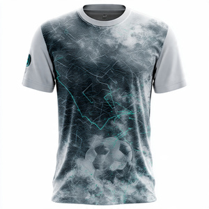 Football Sublimation 100% <b>Polyester</b> <b>Shirt</b> High Quality Football Playing Printed <b>T</b> <b>Shirts</b> Men Short Sleeve Sport Sublimation Tee - Product Image 3