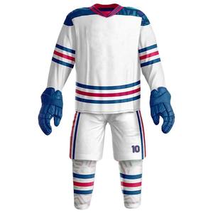 Ensemble d'uniformes de hockey sur glace personnalisés, rouge et noir, maillot sublimé, shorts, gants, patins, vêtements de sport d'hiver pour hommes, coupe athlétique, manches longues - Product Image 5
