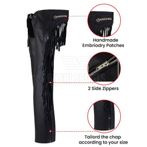Chaps en cuir pleine fleur de haute qualité, conçus pour les activités équestres et l'usage quotidien - Product Image 5