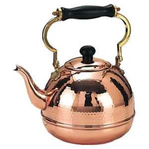 Polished Stainless Steel Kettle with Short Spout Wooden Handle Wooden <b>Lid</b> Knob Modern Rustic Handcrafted Durable Contemporary - Product Image 2