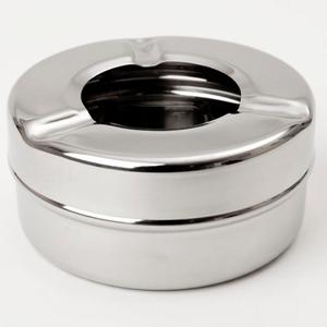 Cendrier rond en métal sans fumée au design classique, couleur or antique, pour utilisation sur table - Product Image 3