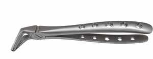 Forceps d'extraction dentaire à surface mate avec poignées perforées en acier inoxydable, instrument d'extraction des molaires et des prémolaires - Product Image 4
