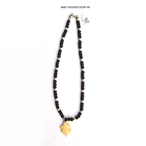 Collier de perles avec pendentif tortue plaqué or, bijoux religieux unisexe en alliage pour la prière, au meilleur prix de gros abordable - Product Image 2