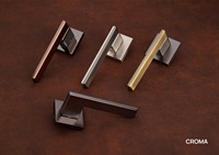 Poignées de porte Sukhand Incorporation, style moderne et simple, pour portes d'épaisseur 35 mm à 50 mm, finitions gris argenté et or.