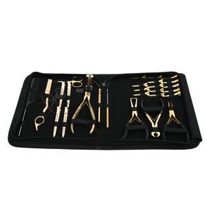 Kit Completo de Estilista para Extensiones de Cabello: Herramienta de Microperlas, Alicates para Extensiones de Cinta, Cortador de Adhesivos, Gancho de Bucle, Mini Tijeras, Peine de Cola - Product Image 1