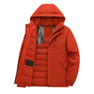 Autumn Winter Slim Fit Varsity <b>Jackets</b> Thickened <b>Waterproof</b> Stand Collar Warm Cotton-<b>padded</b> Outdoor Casual Windproof - Product Image 6