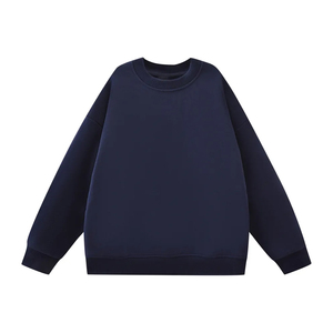 ชุดเด็กแบบกำหนดเอง 330 กรัม สไตล์ใหม่สำหรับฤดูใบไม้ผลิและฤดูใบไม้ร่วง เสื้อสเวตเชิ้ตคอกลมแขนยาวสีพื้นเรียบง่าย - Product Image 5