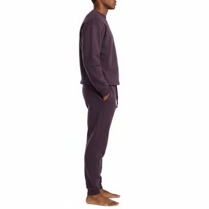 Conjunto Deportivo de Algodón para Hombre, Sudadera y Pantalones Deportivos, Diseño Liso, OEM, ODM, Logotipo Personalizado, Venta al Por Mayor - Product Image 3