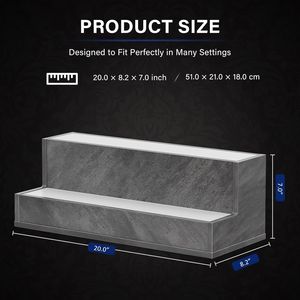 20-Inch Led Verlichte Drankfles Display Plank Grey Diy Verlichte Fles Plank Afstandsbediening 2 Step Vrijstaande Partijen - Product Image 6