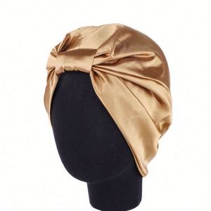 Bonnet de nuit en satin soyeux pour femme, turban pré-noué doux, foulard tendance, bonnet chimio, chapeau pour cheveux - Product Image 2
