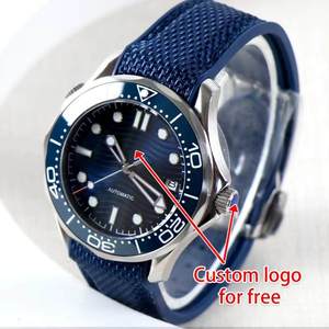 Reloj de hombre de 40 mm con movimiento automático NH35, estilo Sea Sports Master, azul, luminoso, cristal de zafiro, correa de caucho, esfera azul. - Product Image 2
