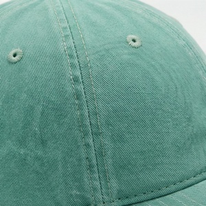Gorra de Béisbol Verde Menta de 6 Paneles, Ajustable, de Algodón, Unisex, Casual, para Primavera/Verano, Color Sólido - Product Image 5