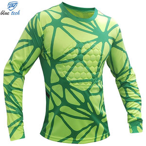 Maillot de Gardien de But de Football Imprimé en Gros, Manches Longues, Rembourré, Protection UV Personnalisée, Respirant, Services OEM - Product Image 1