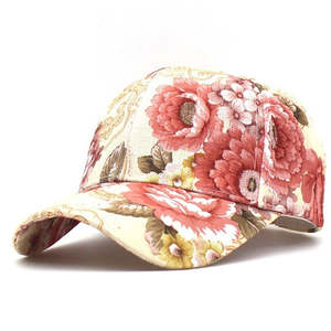Casquette de baseball en jean à imprimé floral personnalisable, mélange de coton, visière incurvée, style vintage décontracté, 6 panneaux, sangle réglable, streetwear - Product Image 5