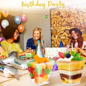 Vasos de Plástico Transparente Vintage Mini para Postres, 125ml, Cuadrados, Aptos para Congelador, con Diseño de Frutas, para Fiestas 2026 - Product Image 5