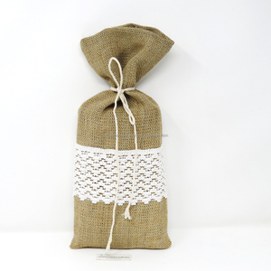 Bolsa de Lona Simple con Cordón de Yute, Bolsa Cosmética Hecha a Mano, Bolsa con Cordón para Almacenamiento, Bolsa de Regalo, Bolsa para Guardar Ropa - Product Image 3